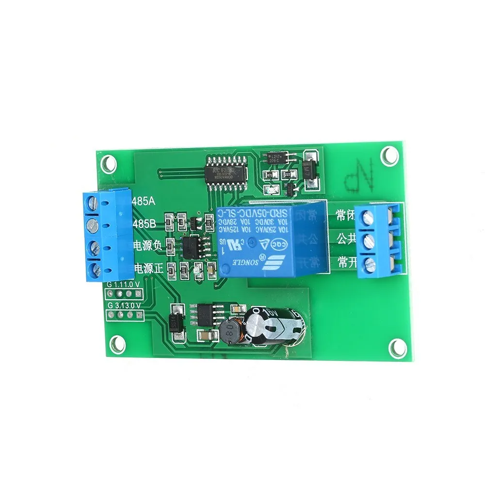 

DC 7V~30V RS-485 Controller Relay Module 485 Serial Port Converter 485 Adapter Driver On/Off Board Single Chip