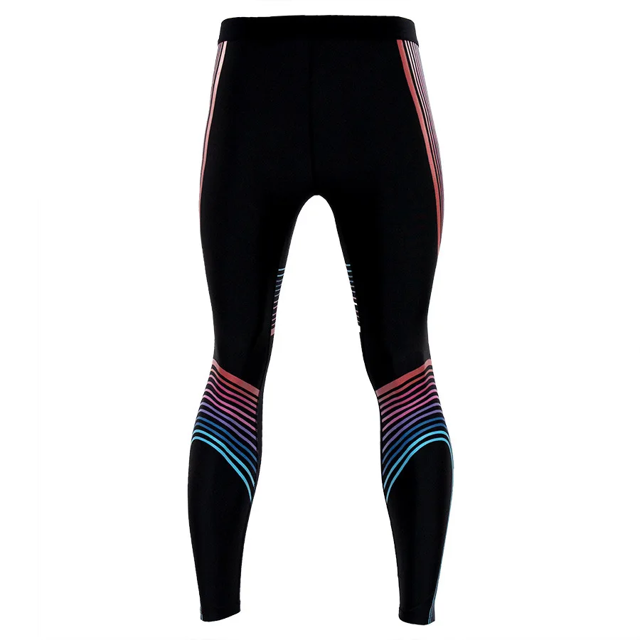 Летние новые спортивные штаны для йоги, Мужские штаны с принтом и одноцветным высокопрочным эластичное боди