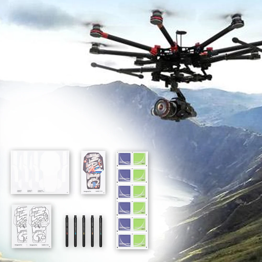 Buy Drone Accessory Film Styling Scratch Proof DIY Painting Hand Draw Sticker Set Decorative Skin Easy Apply For MAVIC Mini