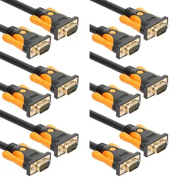 

VGA Extension Cable Reasonable Thickness Comfortable Feel 3 and 9 Pin Full Copper Core VGA Cord Wire for HDTV Projector PC