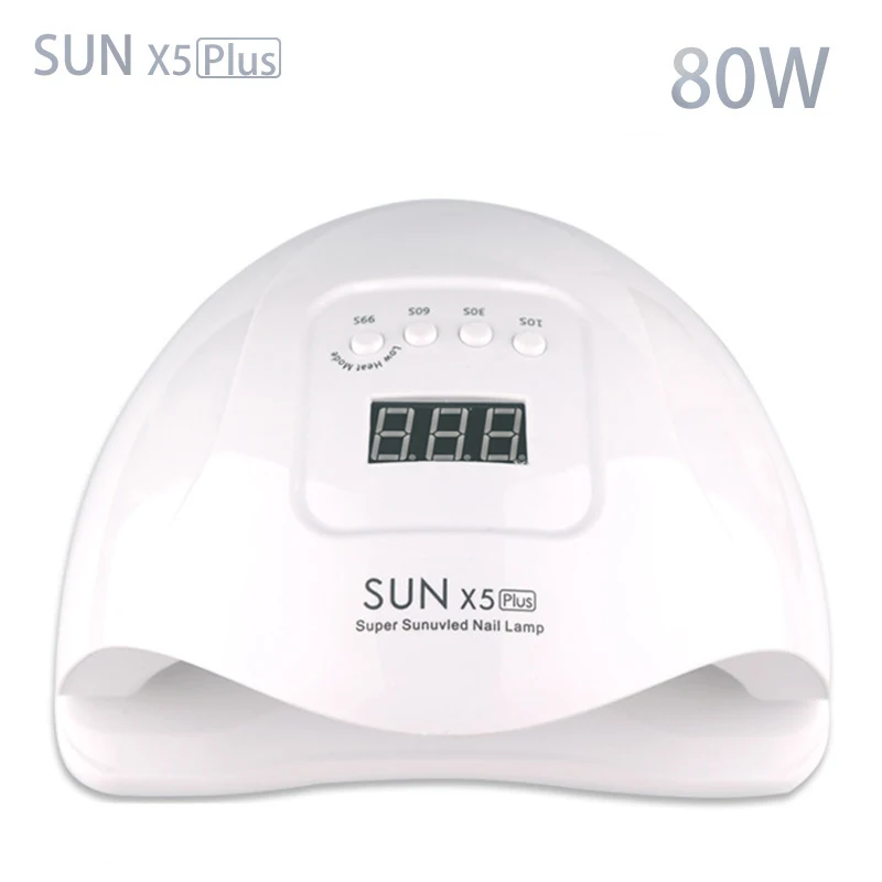 SUN 5X Plus 80W UV LED Lamp For Nails Dryer Ice Manicure Gel Nail Drying Varnish | Красота и здоровье