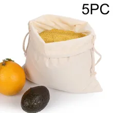 Кухня шнурок комплект хлопчатобумажный мешок для хранения супермаркета хлеб фрукты овощи хозяйственные сумки еда Органайзер Экономия пространства 7P