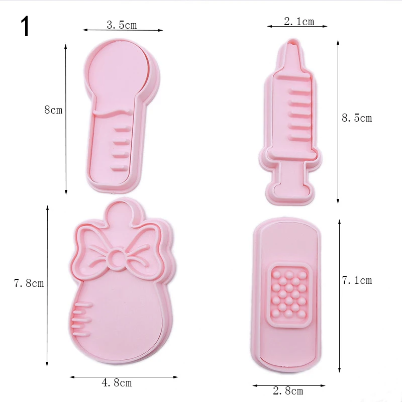 9 Styles 4PcsLot Cookie Cutter Biscuit Sugar Mold Baking Sugar Chocolate Fondant Party Mould For Cupcake Cake Decorating Tools4