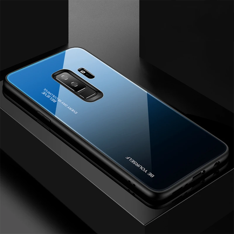 Чехол для телефона из закаленного стекла для Samaung Galaxy S9 S8 Plus Note 8 чехол с узором для Samaung S9 S8 Plus Note 8 чехлы из ТПУ с мягкими краями - Цвет: 07