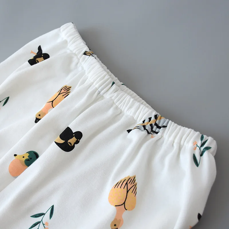 Cute doll collar knit cotton pajamas sets women sleepwear autumn Japanese Fresh mandarin duck long sleeve quality pyjamas