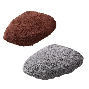 

Bathroom Toilet Cover Pad Soft Cotton Plush Fabric Machine Washable