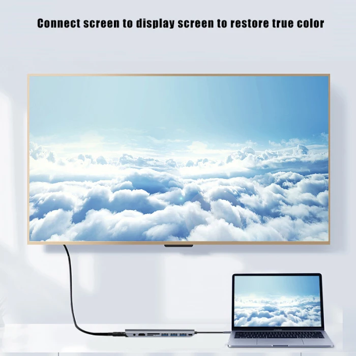 Многофункциональный USB-C к HDMI VGA разъем аудио адаптер для ПК компьютера ноутбука LSMK99