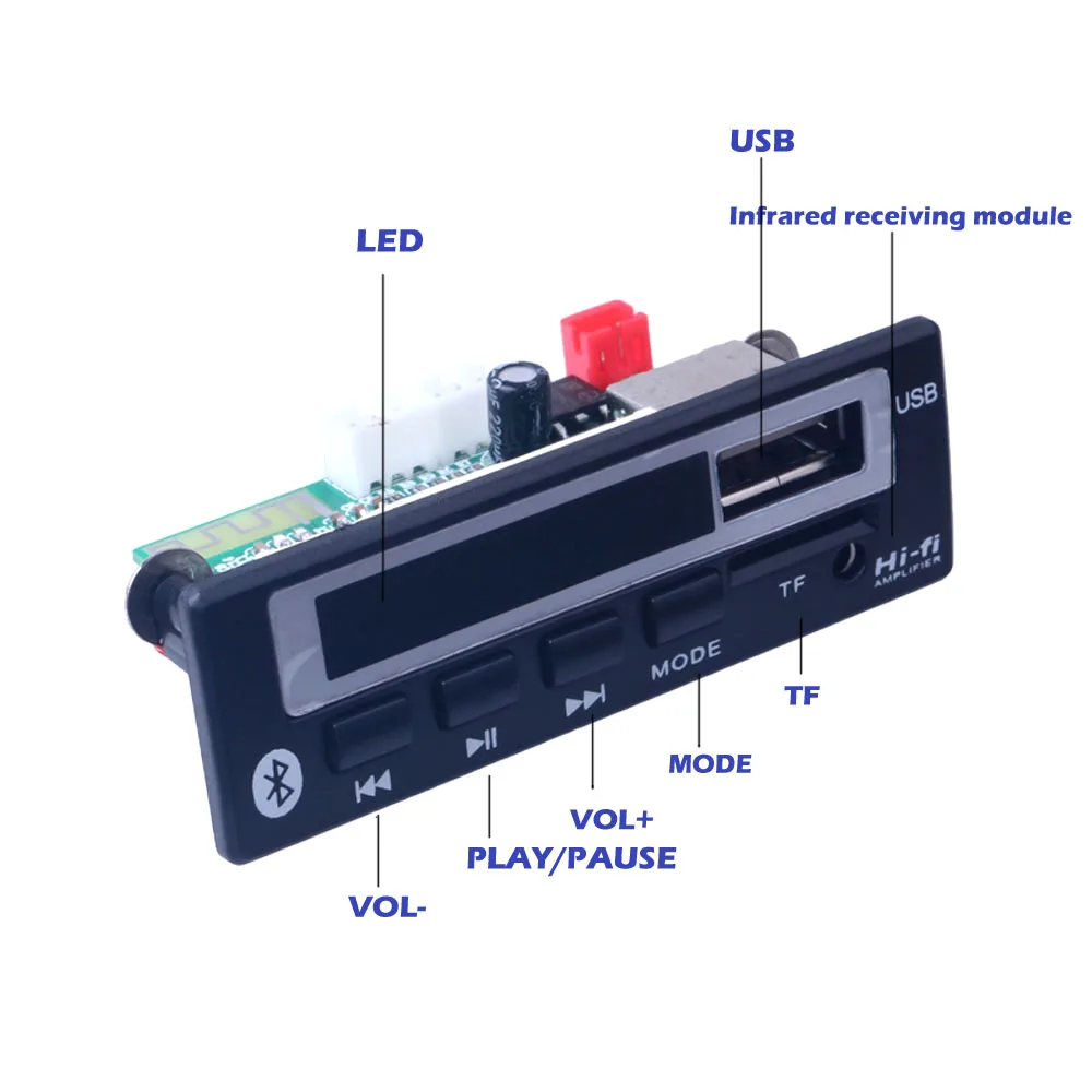 Wireless Bluetooth-compatible MP3 decoder board MP3 card reader MP3 module audio accessories with FM radio zune mp3 player