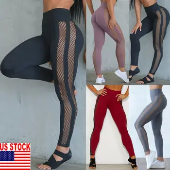

Women Sports YOGA Running Gym Fitness Leggings Pants Jumpsuit Athletic Wear US