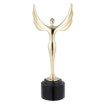 

1PC Metal Golden Award Trophy Gold Angel Trophy for Party Favors Reward Prizes