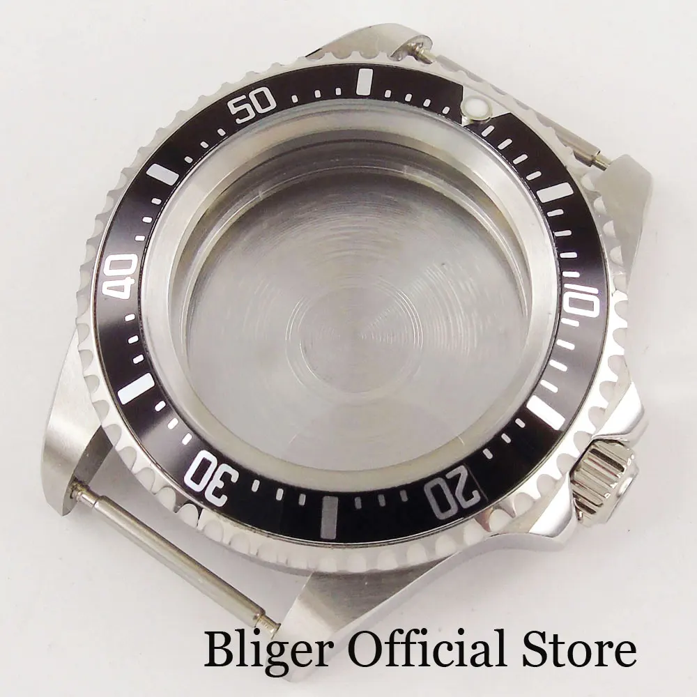 Stainless Steel 42mm Watch Case with Bezel Glass Fit ETA 2836 MIYOTA