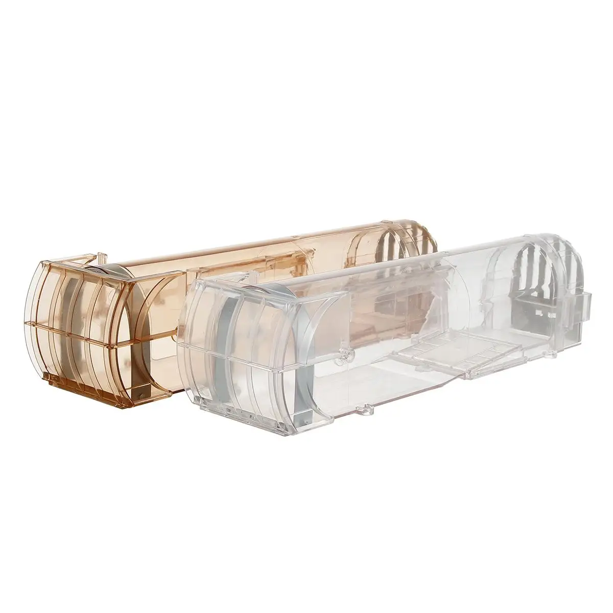 

Nontoxic Rat Cage Catch Mice Rodent Control Catch Bait Hamster Mouse Trap ABS Transparent Reusable Safe Humane Live Mousetrap