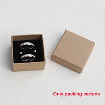 

20pcs Jewelry Box Package Small Holder Gifts Display Necklace Vintage Exquisite Paper Brown With Lids Ring Storage Case