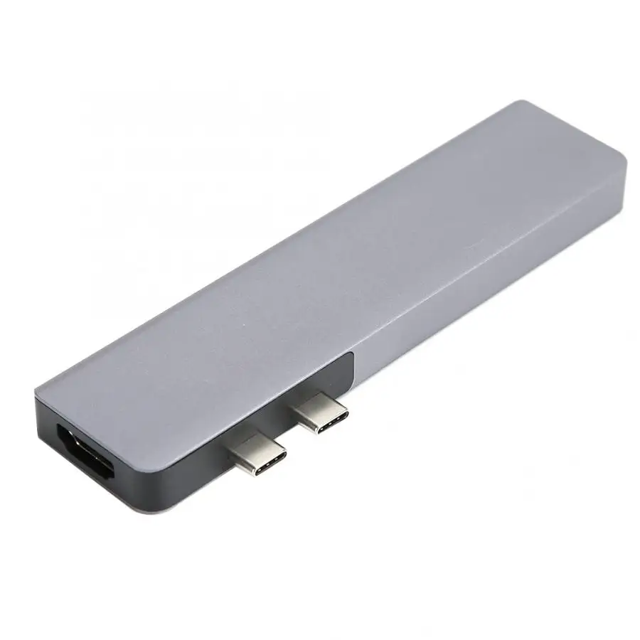 7-в-2 USB-C концентратор 2 USB3.0 PD зарядки USB C/F, флеш-карты памяти TF для устройства чтения sd-карт