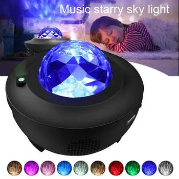 

Colorful Galaxy LED Projector Lamp Birthday Party Kids Music Starry Sky Night Light USB Blueteeth Voice Control Music Player