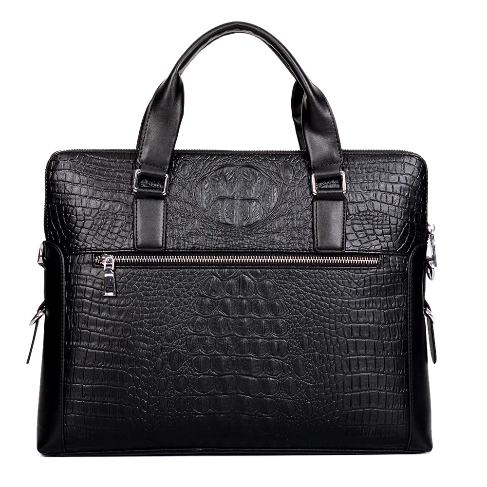 

One Polo Crocodile Pattern Men's Bag Shoulder MEN'S Messenger Bag Verticle Fashion Casual Briefcase Handbag Batch