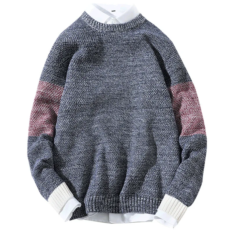 Autumn Sweater Men Fashion Contrast Color Casual Knit Sweaters Man Streetwear Loose Long-sleeved Pullover Men Clothes M-5XL Autumn Sweater Men Fashion Contrast Color Casual Knit Sweaters Man Streetwear Loose Long-sleeved Pullover Men Clothes M-5XL
