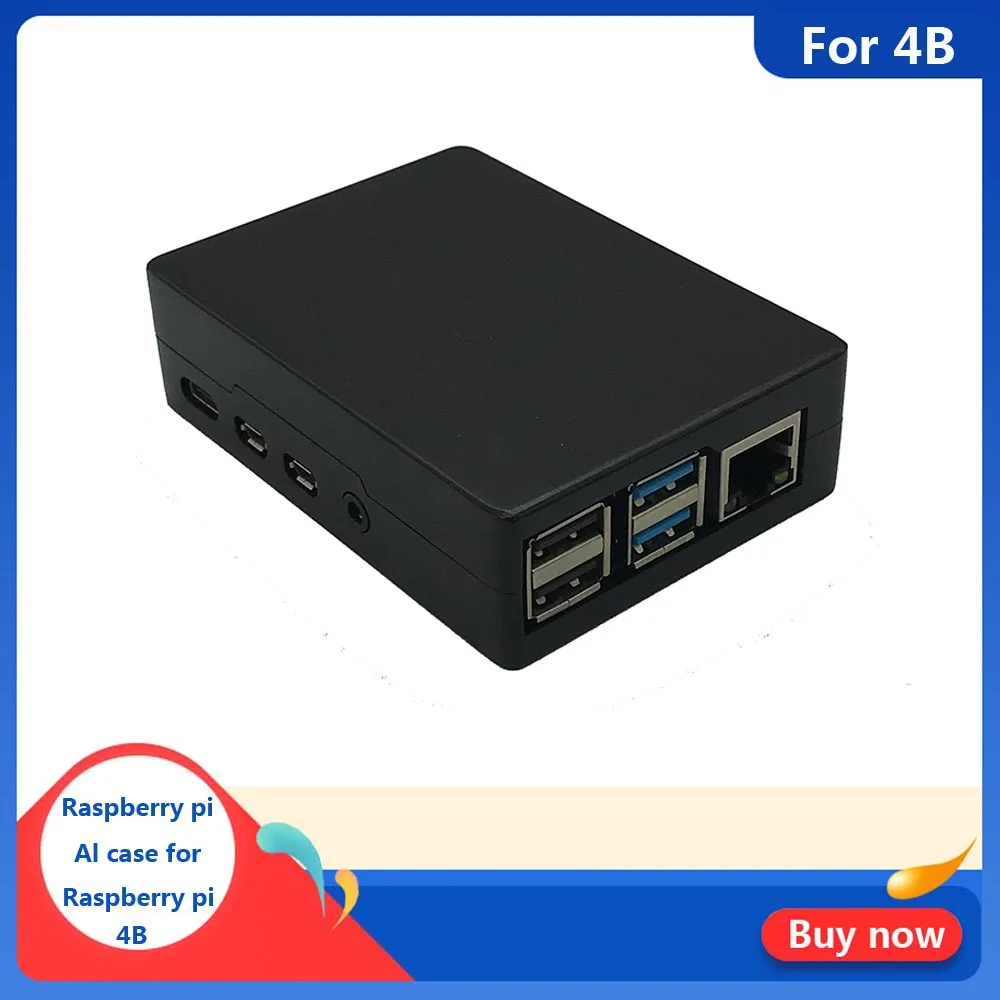 

Алюминиевый Чехол для Raspberry Pi 4, черный металлический корпус, совместим с Raspberry pi 4B, бесплатная доставка