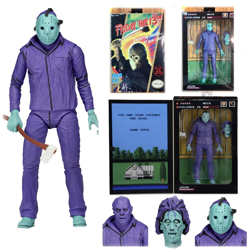 

With Music Original NECA Horror Friday the 13th Destroy Jason Video Game Power Play Version Action Figure Model Toys Doll
