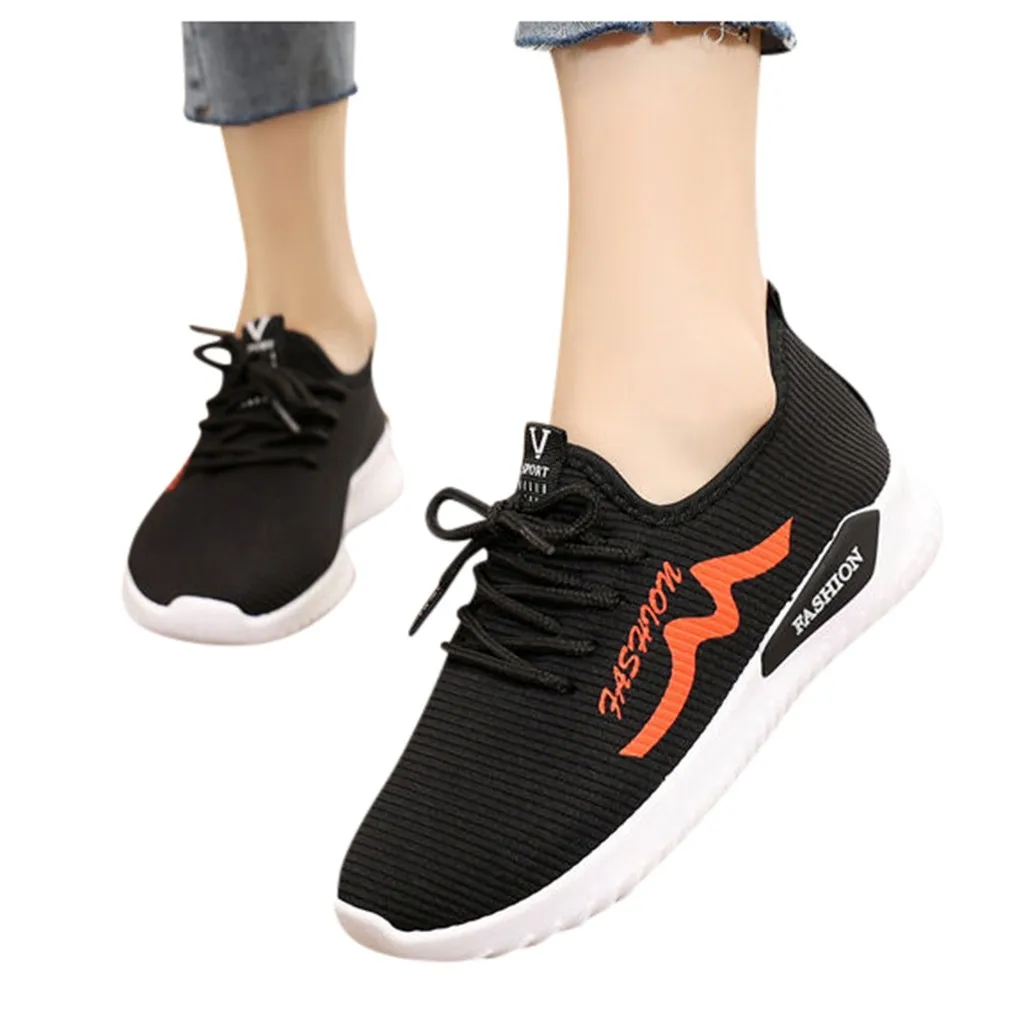 Tenis feminino; коллекция года; теннисные туфли; кроссовки; женские модные спортивные кроссовки с буквенным принтом для девушек; повседневная обувь;# g4 - Цвет: Оранжевый