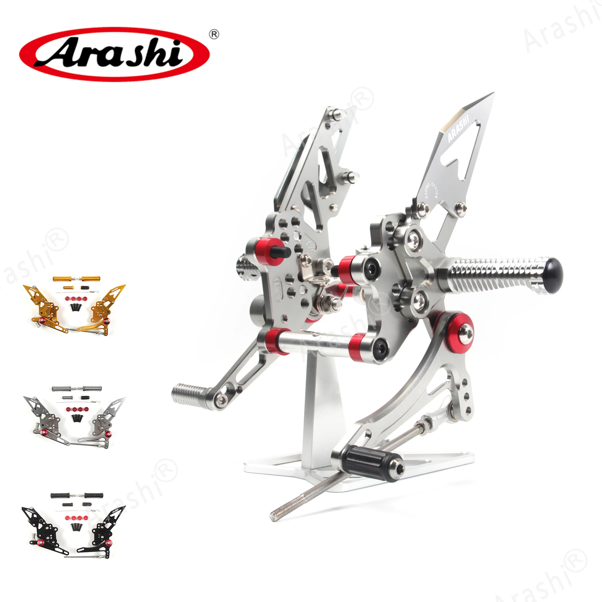 Arashi CNC регулируемая подножка ниндзя 300 2013- Rearset для KAWASAKI NINJA 300 EX300A подножки Задние подножки 16