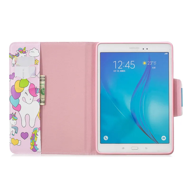 Wekays чехол для samsung Tab A 9,7 T550 кожаный чехол с единорогом для samsung Galaxy Tab A 9," T550 T555 чехол s