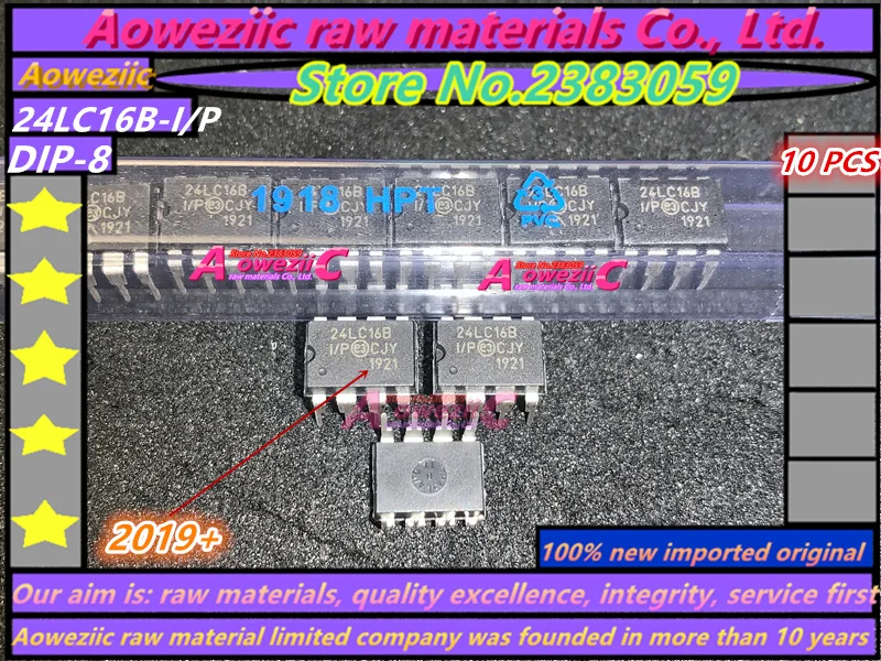 Aoweziic 100% новый импортный оригинальный 24LC16B-I/P 24LC16B-I-P DIP-8 24LC16B-I/SN 24LC16B-I-SN соп-8 чип памяти