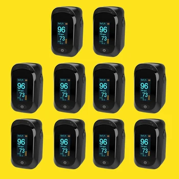 

YAI!Fingertip Pulse Oximeter 10pcs Pulse Oxymeter Blood Oxygen Saturation SPO2 Heart Rate Monitor Oximetro De Dedo Pulsioximetro