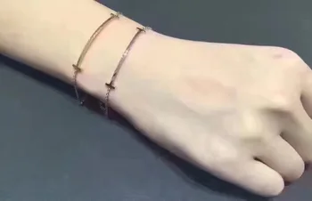 

TSHOU161 Fashion 925 brass Jewelry simle simple brass bracelet gift