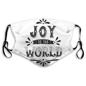 

Unisex Half Face Mouth Mask Face Masks Anti-Dust Face Windproof Ski,Monochrome Inspirational Joy To The World Quote Swirls And