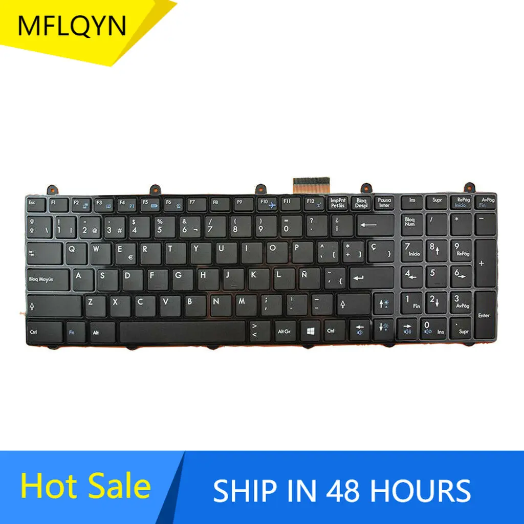 Для ноутбука MSI GE60 GT60 GE70 GT70 16F4 1757 испанская раскладная клавиатура черный SP |
