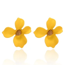 Корейские яркие цветные серьги-гвоздики в виде цветов для женщин новые модные ювелирные изделия Oorbellen Brincos Aretes De Mujer