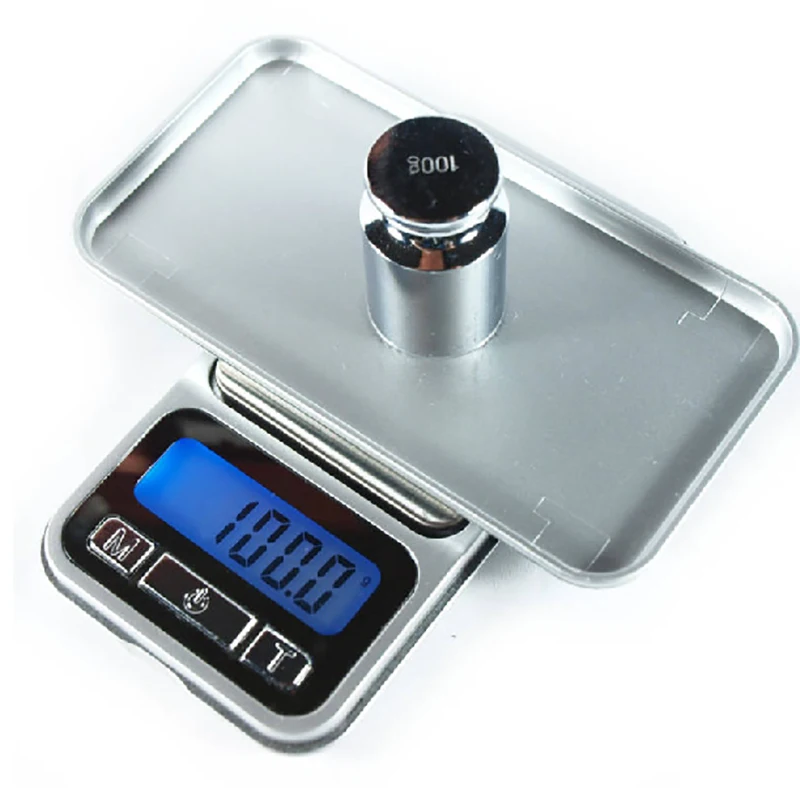 Urijk Мини цифровые карманные весы 100/200/500g телефонный электронные весы с Нержавеющая сталь весовая платформа ЖК-дисплей Подсветка Дисплей