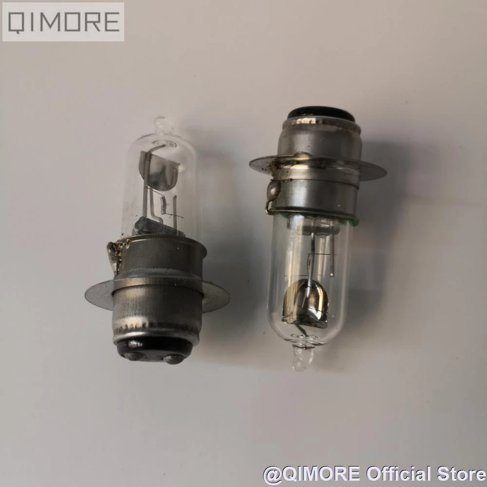 2 pieces Scooter Moped Motorcycle Headlight Bulb 1 prong P15d-25-1 12V 35W