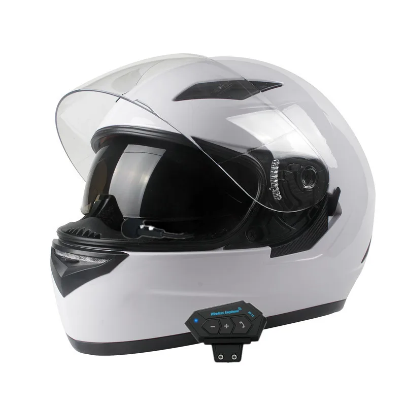 NEW Bluetooth Helmet Flip up Modular Visor Dual Lens Casco Moto Cool  Motorcycle Helmet Full Face Casco Black Motorbike Helmets - AliExpress