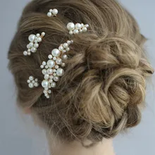 Модные украшения для волос западный свадебный головной убор для невесты ручной работы Свадебный гребень свадебные золотые жемчужные украшения для волос аксессуары подарок