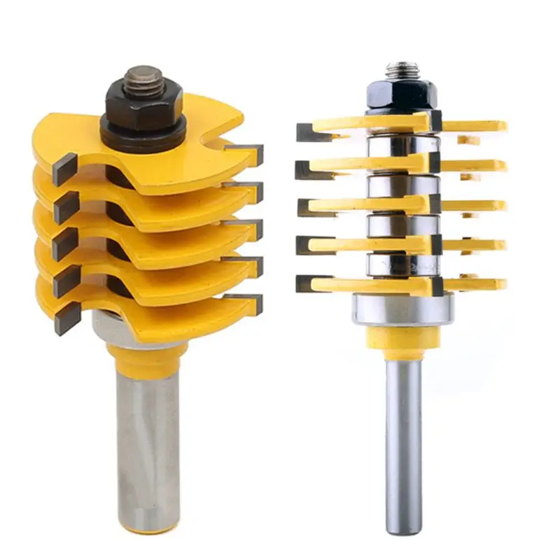

Adjustable Finger Joint Router Bit 1/2 Inch Shank Cutter Tool with 4 Individual Finger Cutters Carbide Hotselling