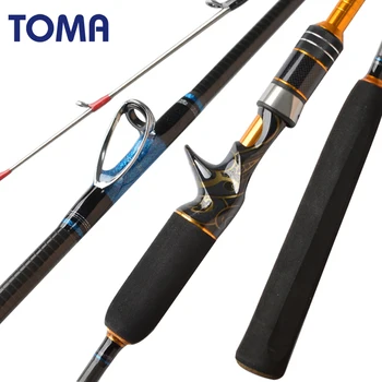 

Inshore Jigging Sea Boat Fishing Rod Carbon Fiber Spinning 1.8m 1.98m MH Lure 50-180g Titanium Alloy Tip Casting Fishing Rods