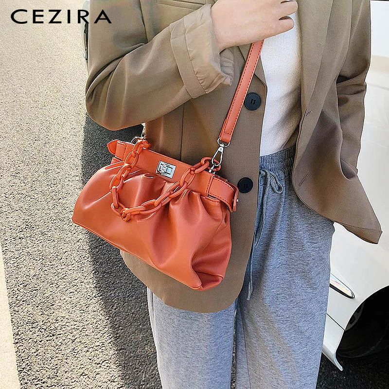 Роскошная сумка Кроссбоди CEZIRA из искусственной кожи на цепочке для женщин