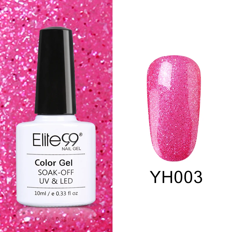 Elite99 Vernis Полупостоянный 10 мл Светодиодный УФ-гель замачиваемый пурпурный цвет светодиодный лак для ногтей нужна лампа отверждения Гель-лак - Цвет: YH003