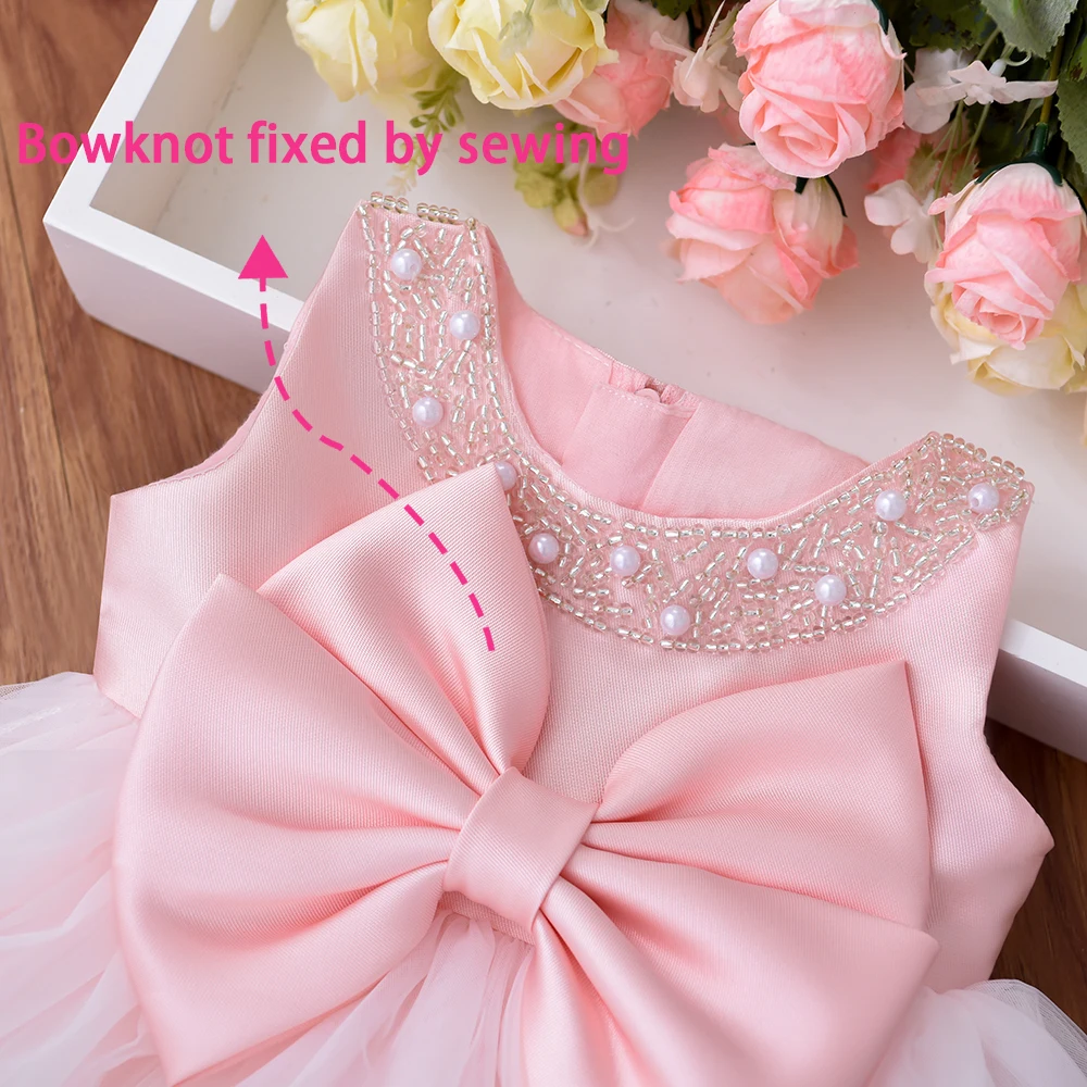 Fairy Cuty Girls Dress Tulle Fluffy Children Gowns Flower Princess Vestidos Kids Birthday Party Baby Toddler Dresses girls dress baby girl dress
