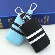 Новинка,, модный Автомобильный ключ из натуральной кожи с перекрестным узором, корейский стиль, Автомобильный ключ на молнии