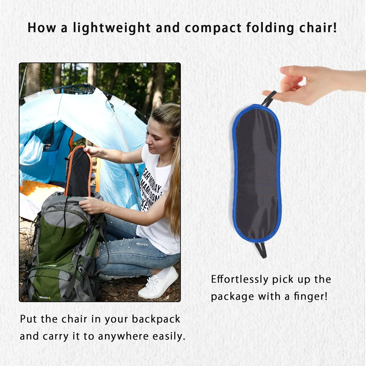 Ultralight Camping Chair, Portable Outdoor Folding Fishing Chairs Seat for Travel Camp Beach Fishing Foldable Stool Picnic Chair 3