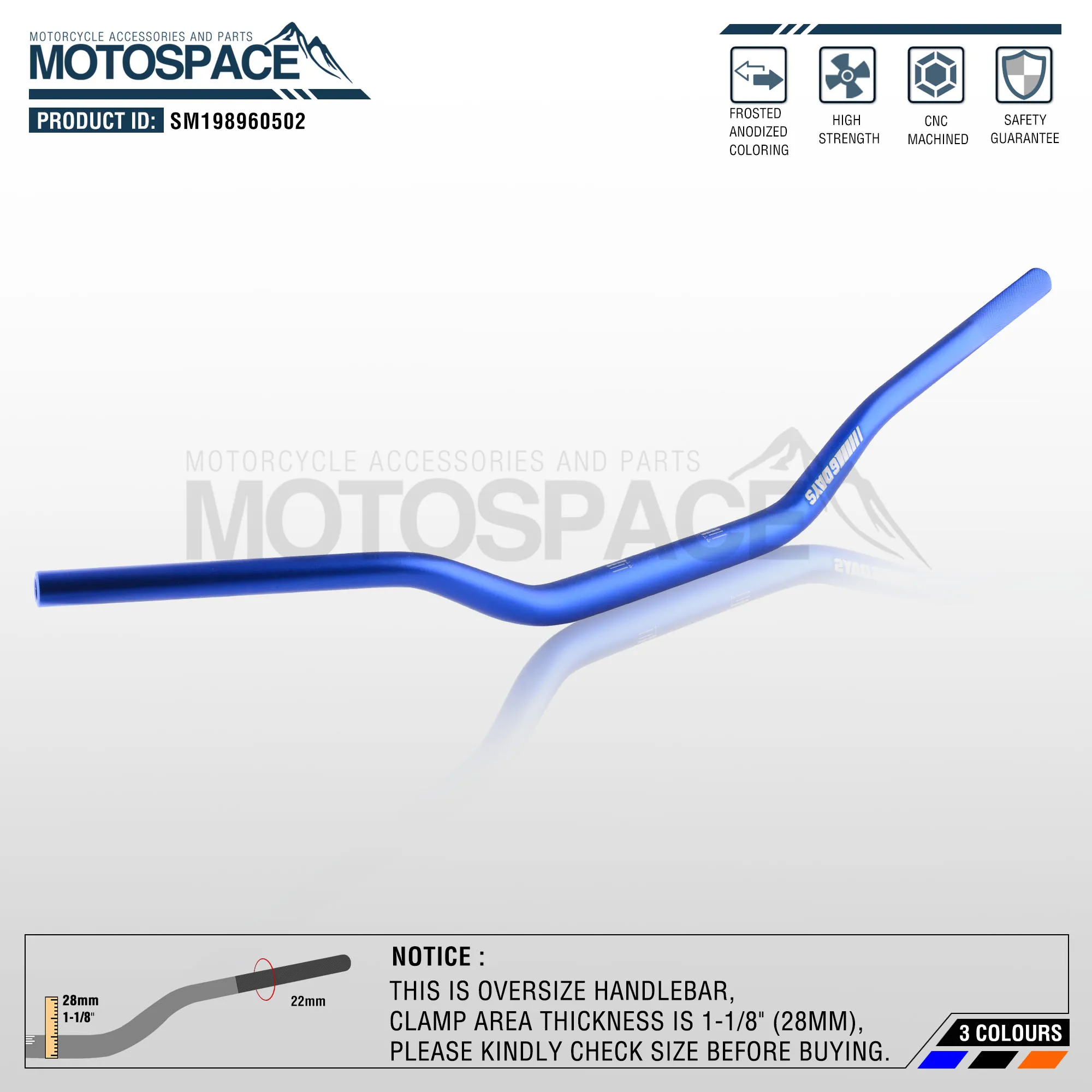 Серая алюминиевая 28 мм 1-1/" Руль для moto rcycle moto MX CR CRF CRM XR YZ YZF WR WRF DR DRX RM РМЗ EX 85 125 200 250 400 650