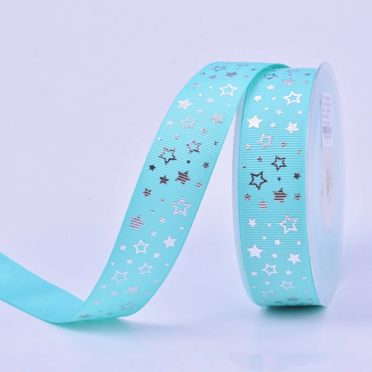 25mm 5Yards Stars garment accessories Heat transfer printing gift wrapping belt DIY baking Polyester ribbon Hair Bow Sewing