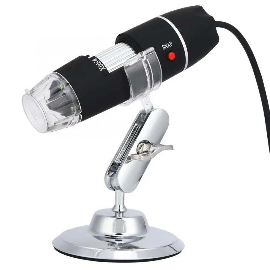 S02 50-500X 8LED USB цифровой микроскоп с универсальным металлическим кронштейном поддержки