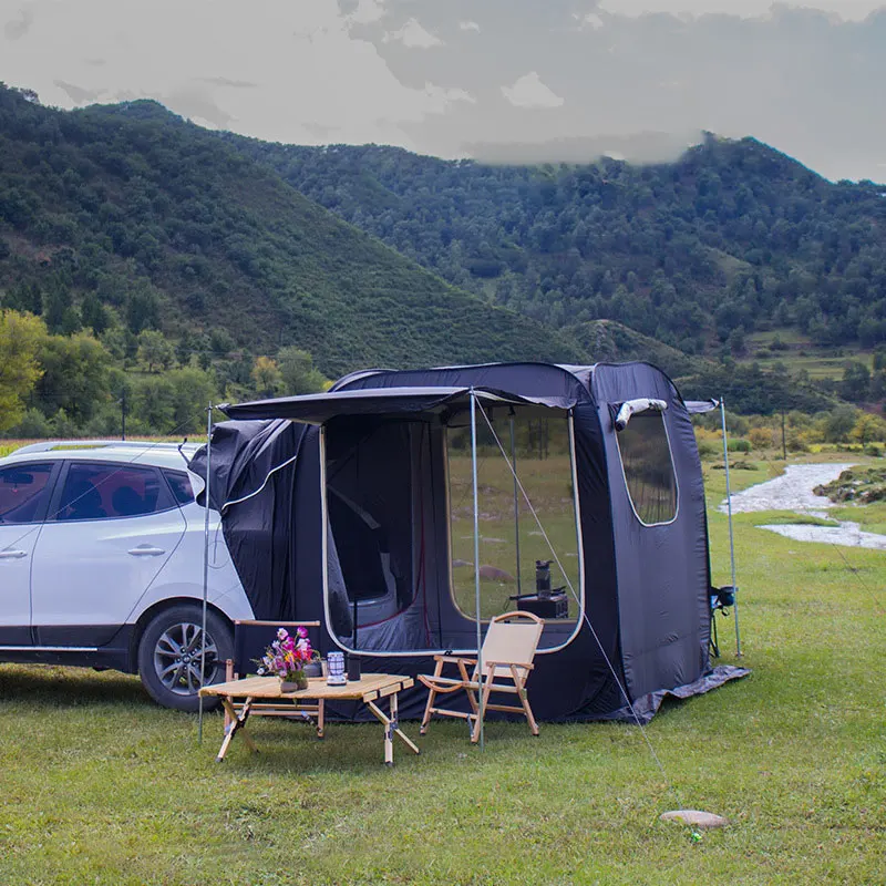  Tienda de campaña de techo para camión, SUV, tienda de campaña  con escalera y luz solar de emergencia, impermeable, transpirable, gran  espacio, para viajes, pesca, remolque, tienda de campaña para 3-4