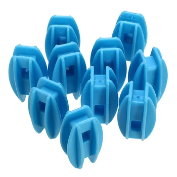 

10pcs/set Black/Blue Electric Fence Wire High Strain Post Insulator Square Tube Terminal Rod Insulators Electronic Fence Fitting