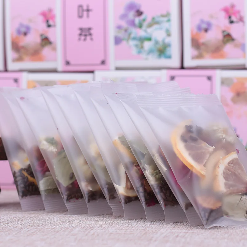 Набор из 4 коробок лимонного листа лотоса чайный комбинированный травяной чай