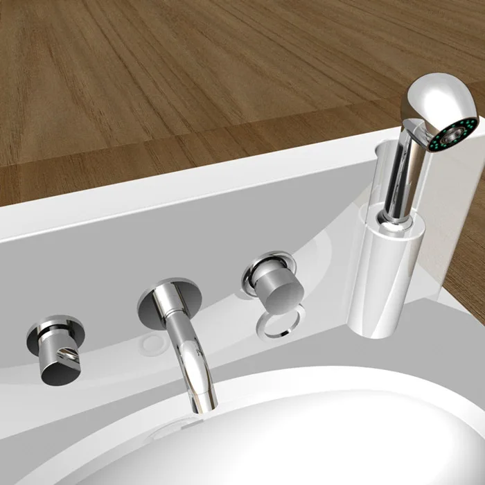

Face Wash Faucet Concealed Split Type Faucet Basin Bathroom Cabinet Stretching Pulling Inter-platform Basin Wall Outlet Tap